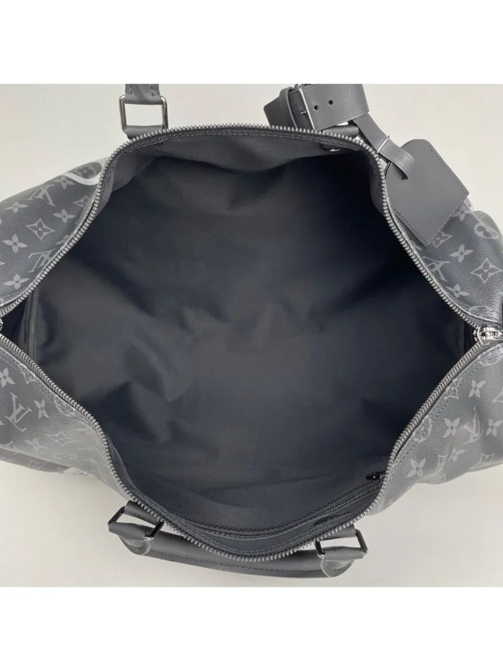 Louis Vuitton Keepall Bandouliere 50 2-Way Split Boston Bag Monogram Eclipse
